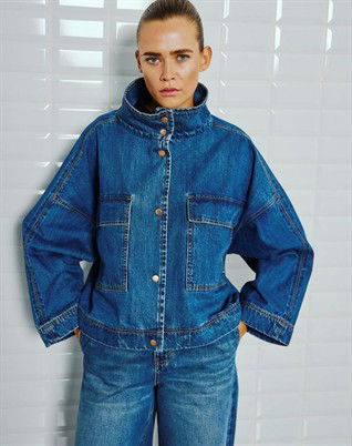 Peyton WBL Denim Jakke - Horizon Blue Denim